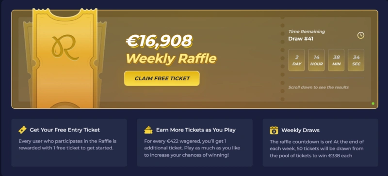 rainbet raffle page